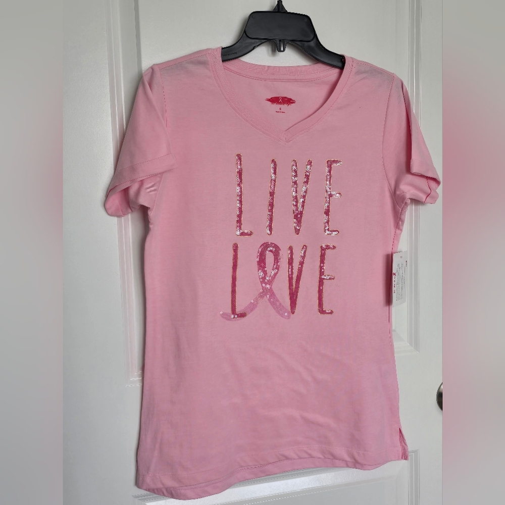 Pink 'Live & Love' T-Shirt